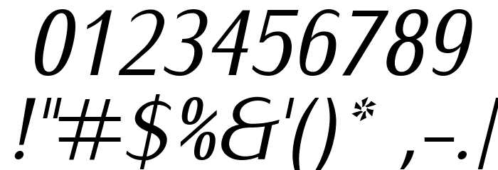IwonaCond-Italic Font OTHER CHARS