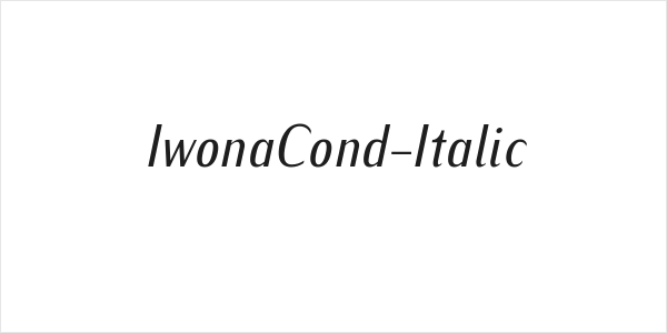 IwonaCond-Italic Logo