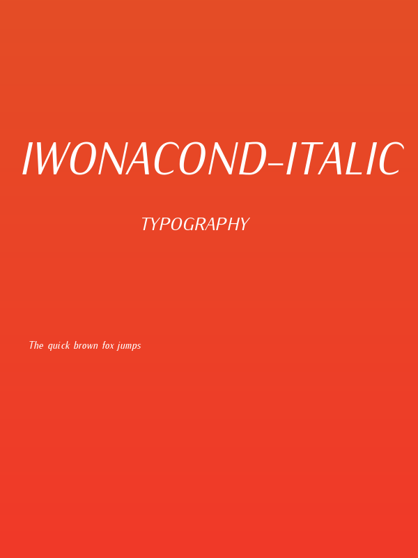IwonaCond-Italic Poster