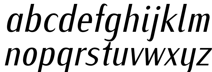 IwonaCond-Italic Font LOWERCASE