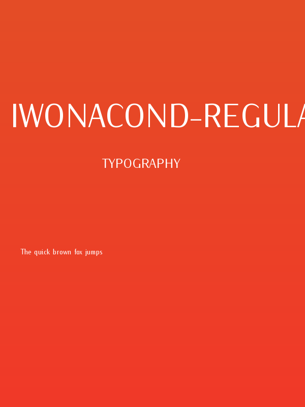 IwonaCond-Regular Poster