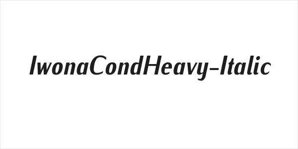 IwonaCondHeavy-Italic Logo
