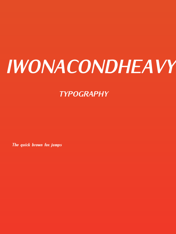 IwonaCondHeavy-Italic Poster