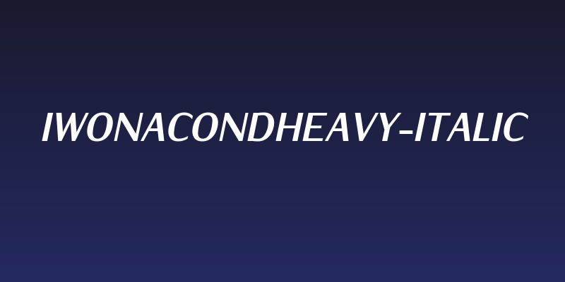 IwonaCondHeavy-Italic Social Header