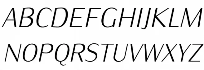 IwonaCondLight-Italic 字体 大写