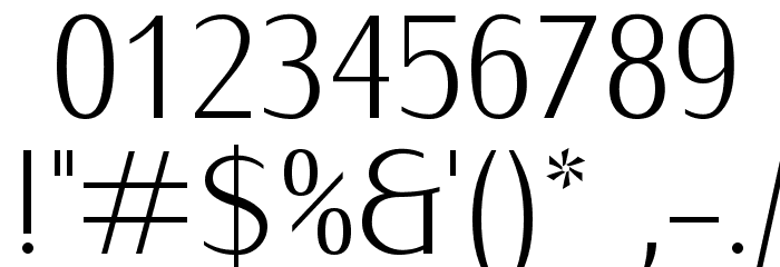 IwonaCondLight-Regular Font OTHER CHARS