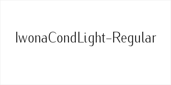 IwonaCondLight-Regular Logo