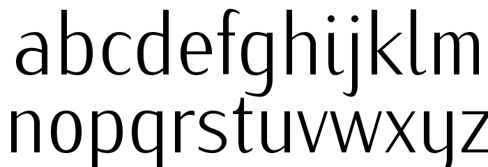 IwonaCondLight-Regular Font LOWERCASE