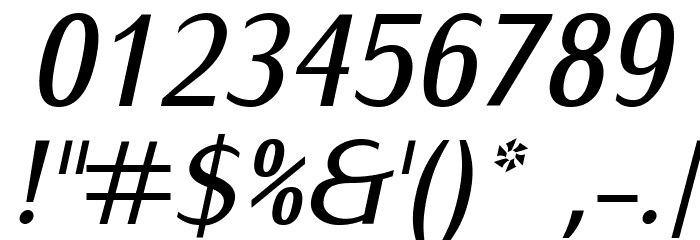 IwonaCondMedium-Italic Font OTHER CHARS