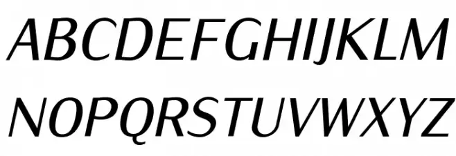 IwonaCondMedium-Italic Font Litere mari