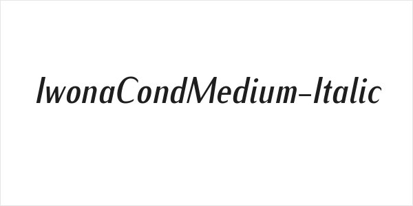 IwonaCondMedium-Italic Logo