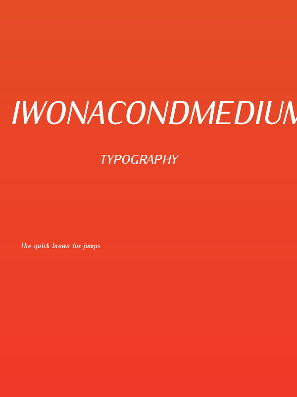 IwonaCondMedium-Italic Poster