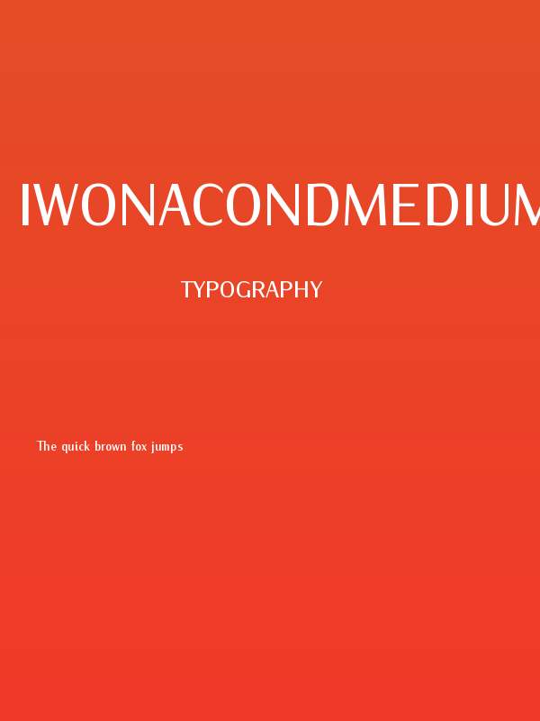 IwonaCondMedium-Regular Poster