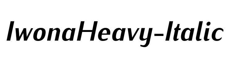 IwonaHeavy-Italic Font