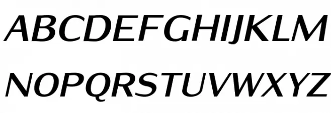 IwonaHeavy-Italic Caratteri MAIUSCOLE