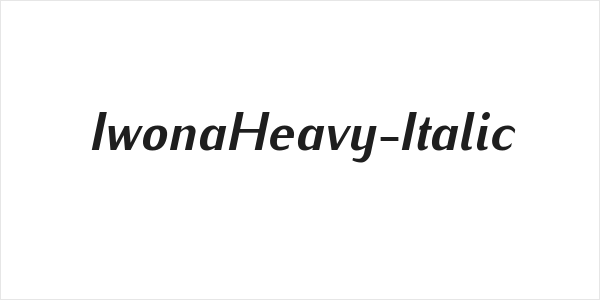 IwonaHeavy-Italic Logo