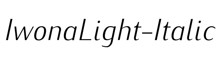 IwonaLight-Italic Font