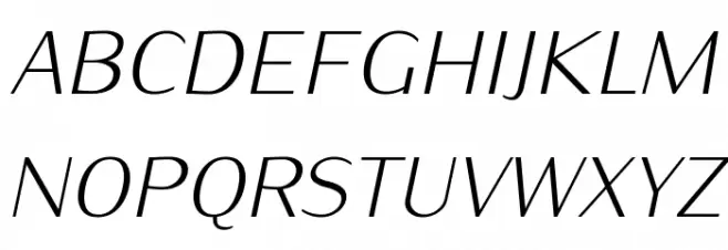 IwonaLight-Italic Schriftart Groß