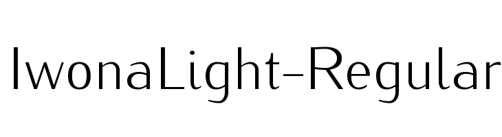 IwonaLight-Regular Font