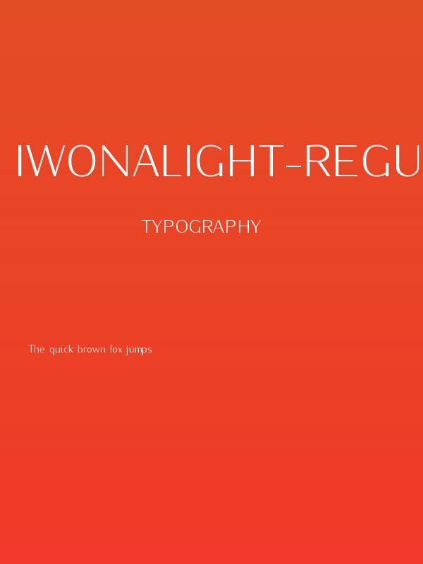 IwonaLight-Regular Poster