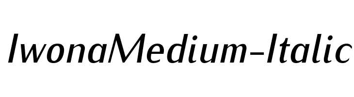 IwonaMedium-Italic Font