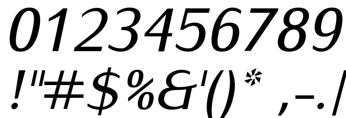 IwonaMedium-Italic Font OTHER CHARS