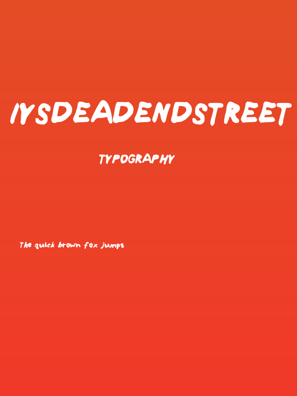 IYSDeadEndStreet Poster