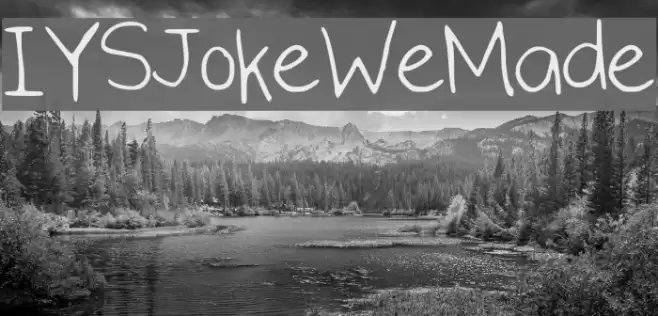 IYSJokeWeMade Font examples