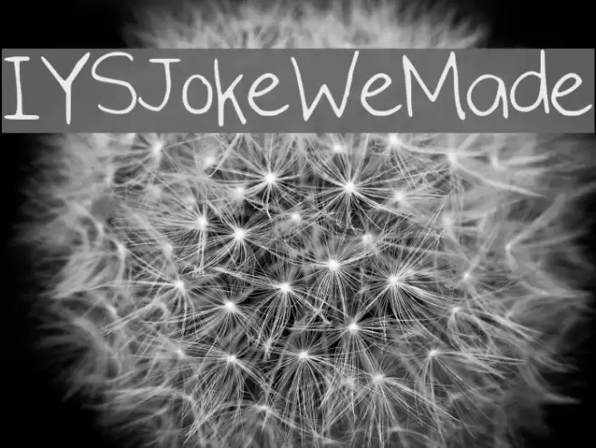 IYSJokeWeMade Font examples