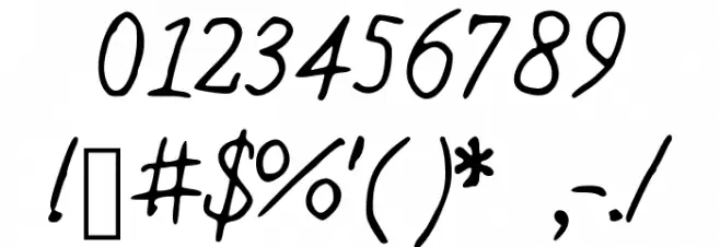 IYSJustTheOtherDay Font OTHER CHARS