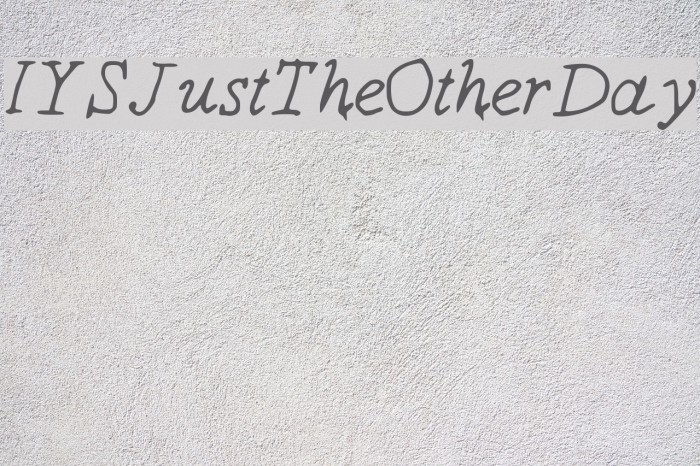 IYSJustTheOtherDay Example 3