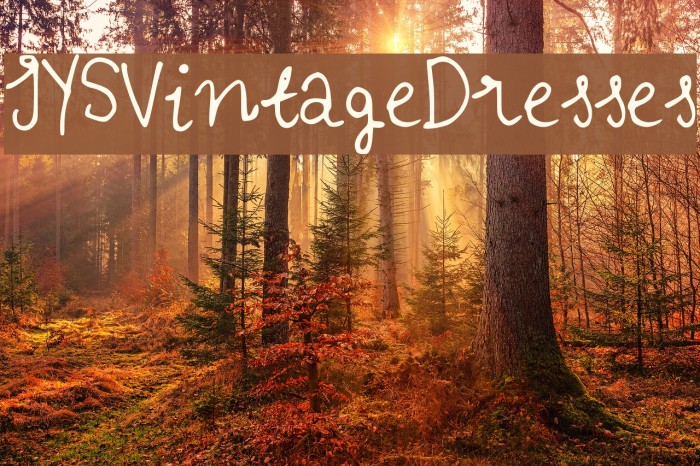 IYSVintageDresses Font examples