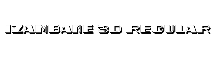 Izambane 3D Regular  Free Fonts Download