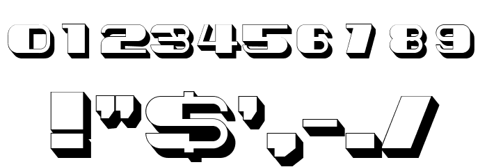 Izambane 3D Regular Font OTHER CHARS