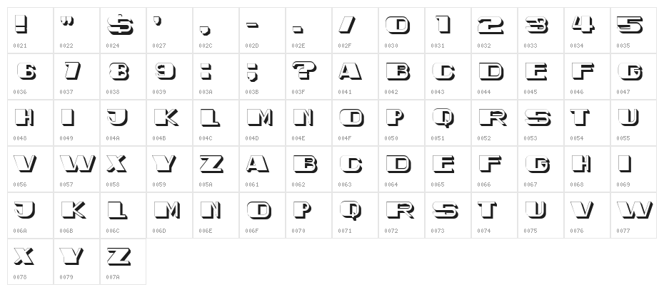 Izambane 3D Regular Character Map