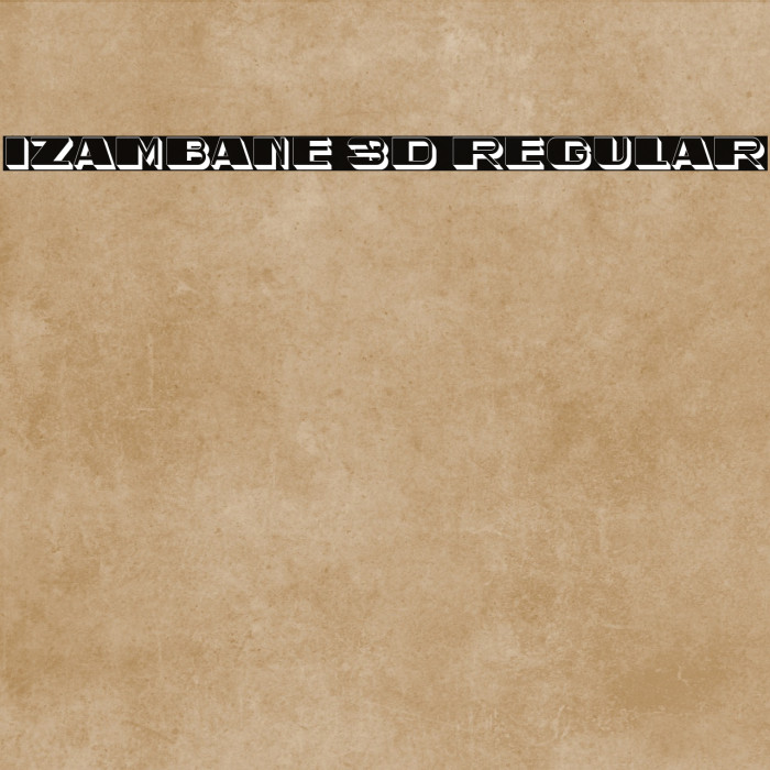 Izambane 3D Regular Example 3