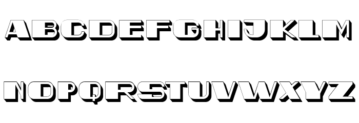 Izambane 3D Regular Font LOWERCASE
