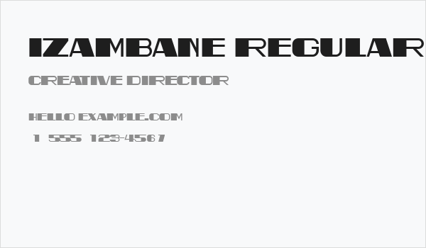 Izambane Regular Business Card