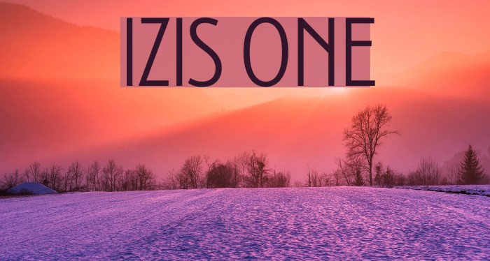 Izis One Font examples
