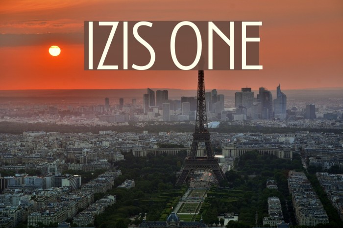 Izis One Font examples