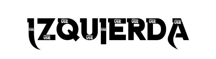 Izquierda  免费字体下载