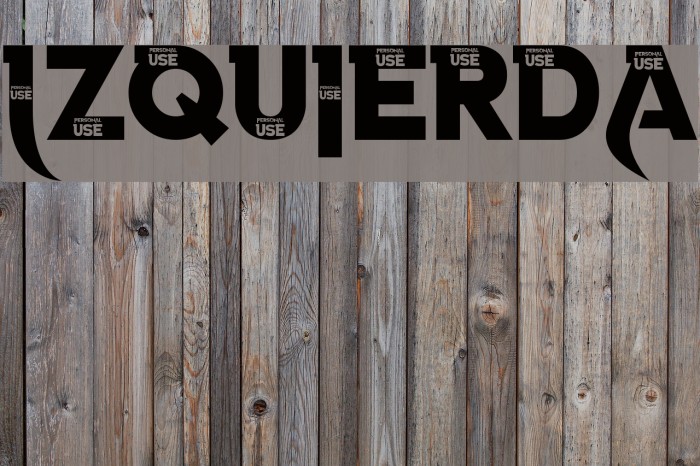 Izquierda Font examples