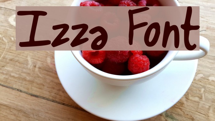 Izza Font examples