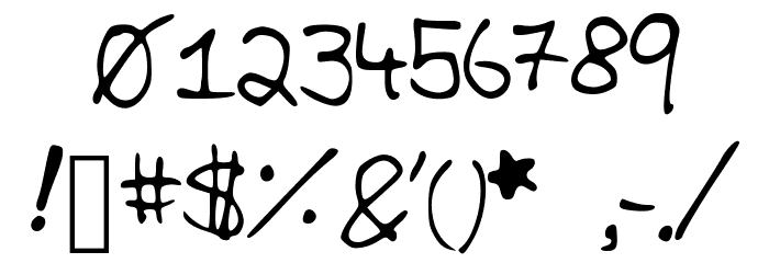 IzzysHandwriting Font OTHER CHARS