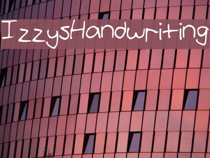 IzzysHandwriting Font examples