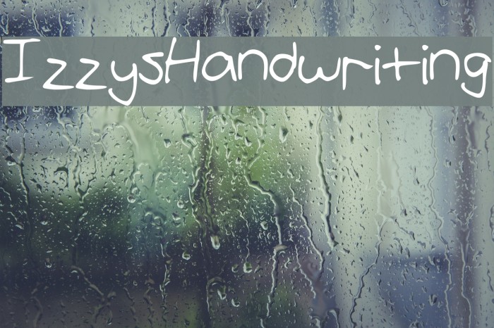 IzzysHandwriting Font examples