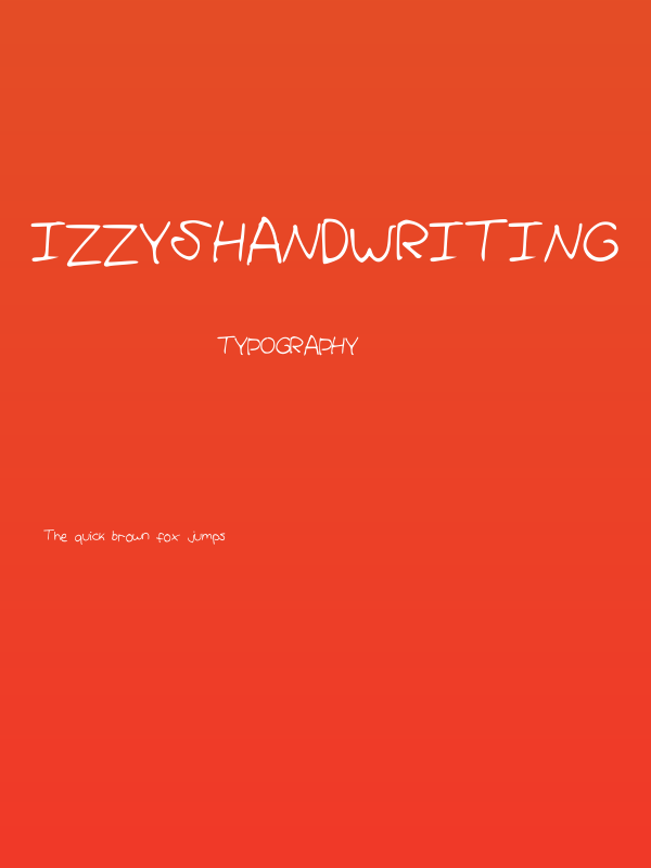 IzzysHandwriting Poster