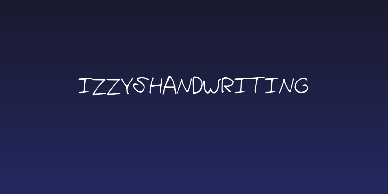 IzzysHandwriting Social Header