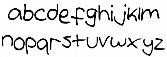 IzzysHandwriting फ़ॉन्ट लोअरकेस