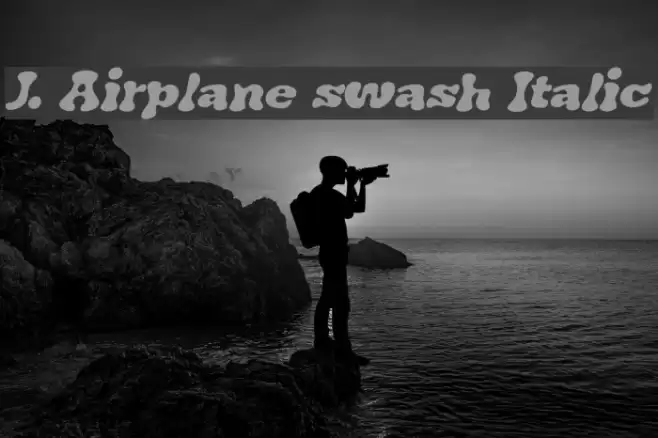 J. Airplane swash Italic خط examples